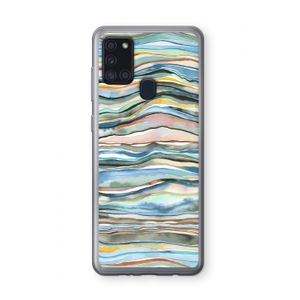 Watercolor Agate: Samsung Galaxy A21s Transparant Hoesje