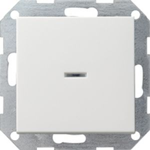 Gira System 55 1-voudig kunststof inbouw drukvlakschakelaar wissel schakelaar controle verlichting, wit (RAL9010)