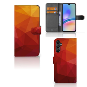 Book Case voor Samsung Galaxy A05s Polygon Red