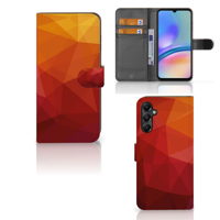 Book Case voor Samsung Galaxy A05s Polygon Red - thumbnail