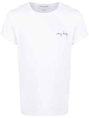 Maison Labiche t-shirt à slogan brodé - Blanc