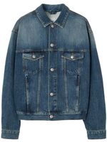 Burberry veste en jean à patch logo - Bleu