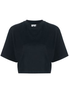 Heron Preston t-shirt crop à logo brodé - Noir