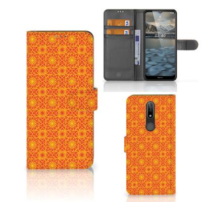 Nokia 2.4 | Telefoon Hoesje | Batik Oranje