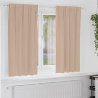 VidaXL Zwart-out gordijnen met ringen 2 pcs taupe 175 x 140 cm