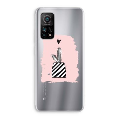 Zwart-wit cactus: Xiaomi Mi 10T 5G Transparant Hoesje