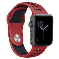 Sportbandje combi-kleuren - Rood + zwart - Geschikt voor Apple Watch 38mm / 40mm / 41mm