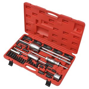 The Living Store Diesel Injector Trekkerset - Hoogwaardig Stalen Gereedschap - Incl - 4 Adapters - 4 Glijhamers - 5