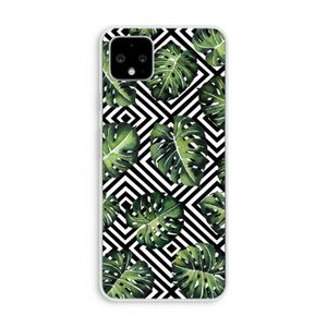 Geometrische jungle: Pixel 4 XL Transparant Hoesje