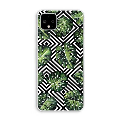 Geometrische jungle: Pixel 4 XL Transparant Hoesje