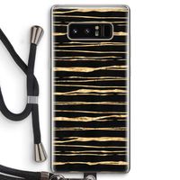Gouden strepen: Samsung Galaxy Note 8 Transparant Hoesje met koord