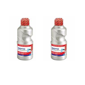 Tube hobby verf - 2x - zilver metallic - 250 ml - plakkaatverf - knutselen - schilderen