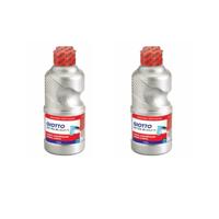 Tube hobby verf - 2x - zilver metallic - 250 ml - plakkaatverf - knutselen - schilderen