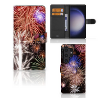 Samsung Galaxy S24 Ultra Wallet Case met Pasjes Vuurwerk