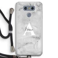 Ivory Marble: LG G6 Transparant Hoesje met koord
