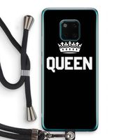 Queen zwart: Huawei Mate 20 Pro Transparant Hoesje met koord
