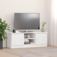 TV-meubel ALTA 112x35x41 cm massief grenenhout wit