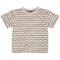 LEVV Little Jongens t-shirt - Malo - AOP grijs gestrept - thumbnail
