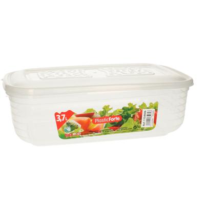 PlasticForte Vershoudbakje - vriezer en magnetron - 3,7L - kunststof - mealprep