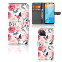 OPPO A15 Hoesje Butterfly Roses - thumbnail