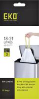 Afvalzak EKO type D 18-21 liter met trekband wit 20 stuks