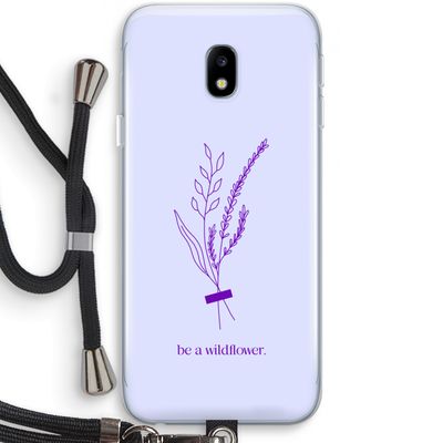 Be a wildflower: Samsung Galaxy J3 (2017) Transparant Hoesje met koord