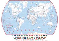 Kinderwereldkaart De wereld krabbel kinderkaart, 84 x 59 cm | Maps International - thumbnail
