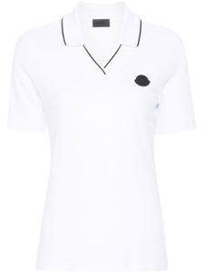 Moncler polo à logo appliqué - Blanc