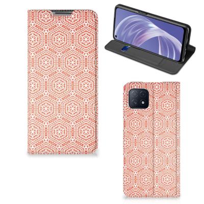 OPPO A73 5G | Hoesje met Magneet | Pattern Orange