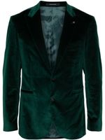 Tagliatore blazer en velours à simple boutonnage - Vert