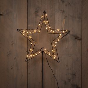 B.O.T. Outdoor Black Star On Stick 31,5X100 cm50Led Classic - Anna's Collection
