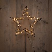 B.O.T. Outdoor Black Star On Stick 31,5X100 cm50Led Classic - Anna's Collection