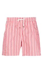 Canali short de bain à rayures - Rouge