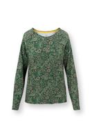 Pip Studio Pip Studio Tina Long Sleeve Top Daisy Dreams Green L