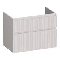 Brauer Delight Wavy - Onderkast - 80 cm - met 2 Softclose Lades Greeploos en 1 Sifon Uitsparing - Mat Zand