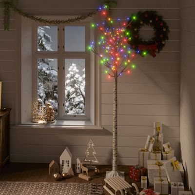 VidaXL Kerstboom wilg 180 meerkleurige led&apos;s binnen en buiten 1,8 m