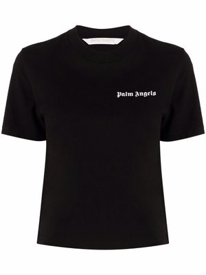 Palm Angels t-shirt en coton à logo imprimé - Noir