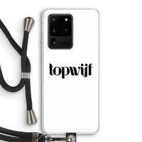 Topwijf Wit: Samsung Galaxy S20 Ultra Transparant Hoesje met koord