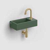 Clou Flush 3 Fontein Met Kraangat Rechts Mat Pijnboom Groen Keramiek 36 cm Clou Flush 3 Fontein Met Kraangat Rechts Mat Pijnboom Groen Keramiek 36 cm