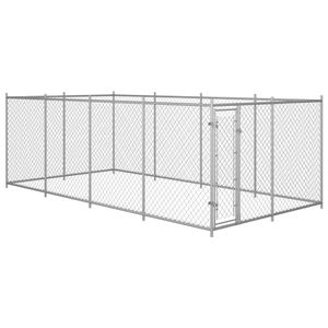 VidaXL Hondenkennel voor buiten 7,6x3,8x1,9 m