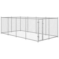 VidaXL Hondenkennel voor buiten 7,6x3,8x1,9 m - thumbnail