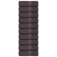 VidaXL Gastendoekjes 10st 30x50cm 360g/m² 100% katoen antracietkleurig