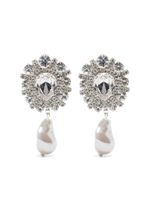 Magda Butrym boucles d'oreilles serties de cristaux - Argent