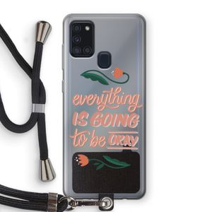 Optimistic flower girl: Samsung Galaxy A21s Transparant Hoesje met koord