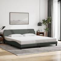 Bedframe "Dover" stof donkergrijs 200x200 cm