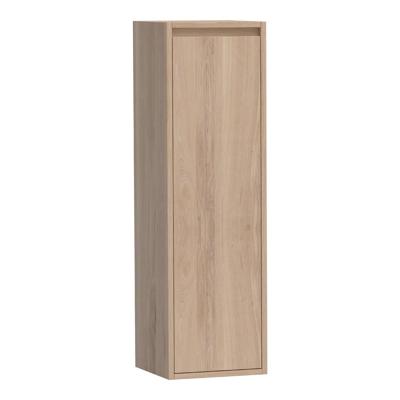 Brauer Adore - Hoge Kast - 120 cm - 1 Deur - Greeploos - Rechtsdraaiend - Lamellen Eiken Zwart