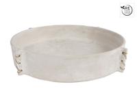 Schaal Fenne crme papier 45x45x7,5cm