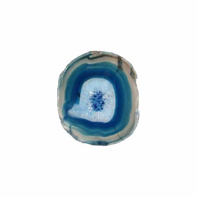 Blauwe Agaatschijf Middel (10 - 15 cm)