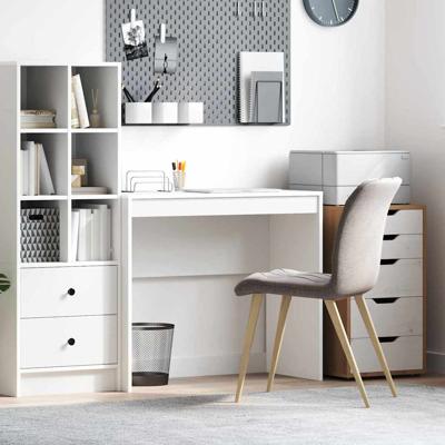 Bureau Wit 90 x 40 x 76 cm Bewerkt hout