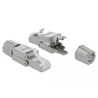 Delock Delock - Netzwerkanschluss - RJ-45 (M) - STP RJ45-stekker Cat.6A STP CAT. Zonder gereedschap 86477 Grijs 1 stuk(s)